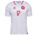 Camiseta Dinamarca Victor Kristiansen #17 Visitante Equipación Eurocopa 2024 manga corta